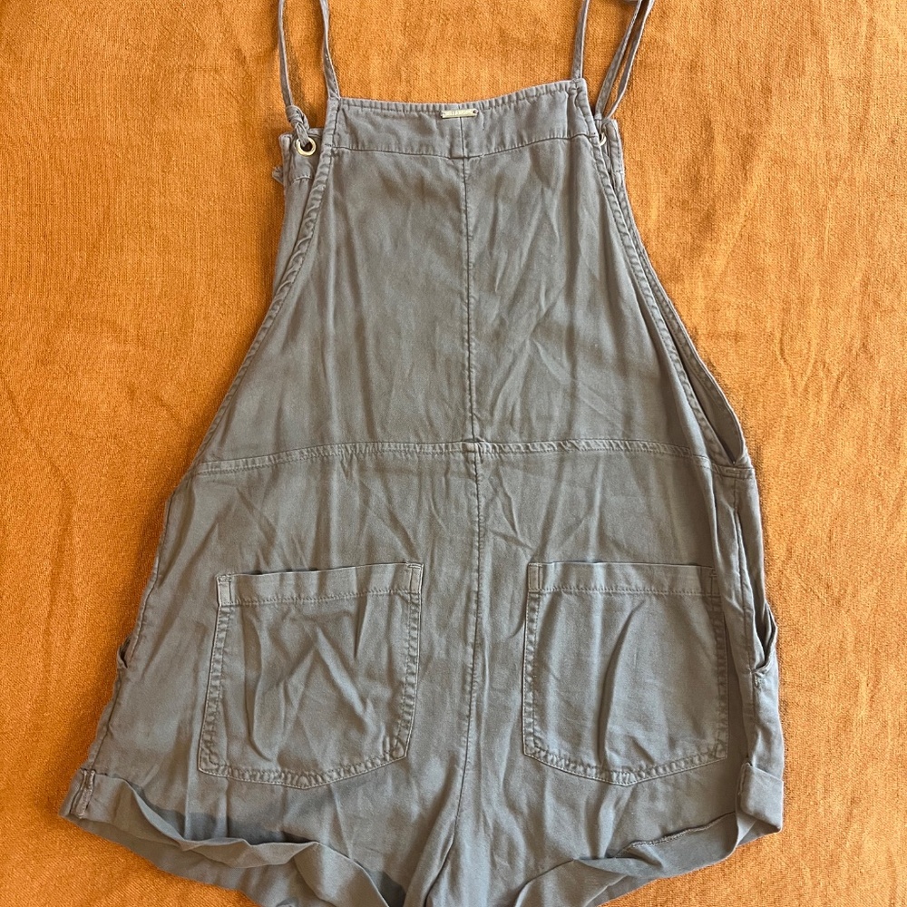 Billabong Wild Pursuit Romper Overall Mini Short Olive Green Sz Medium - Picture 2 of 8